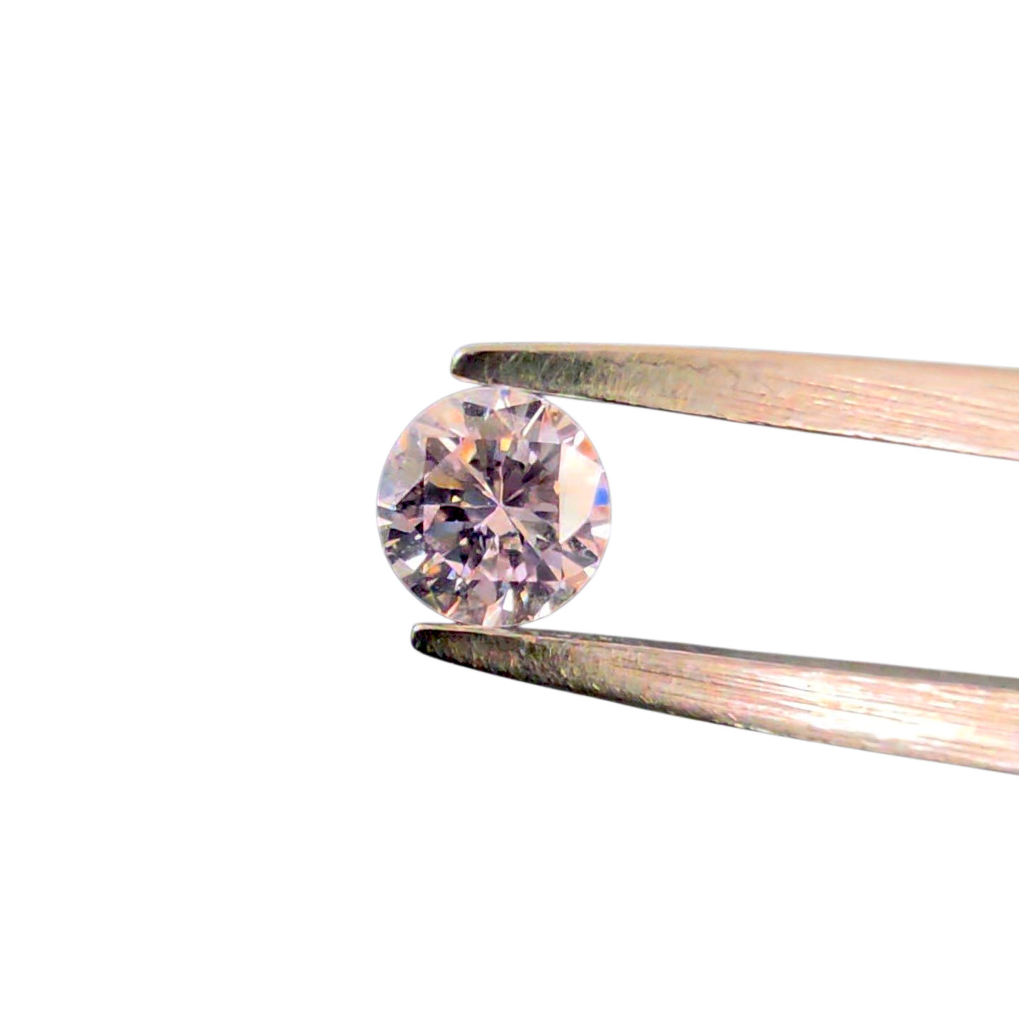 Natural 0.139 cts. Very Light Pink VS2 Round Brilliant Diamond Loose Stone - Certified - LS48