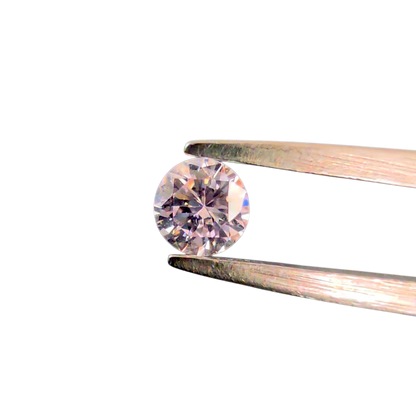 Natural 0.139 cts. Very Light Pink VS2 Round Brilliant Diamond Loose Stone - Certified - LS48