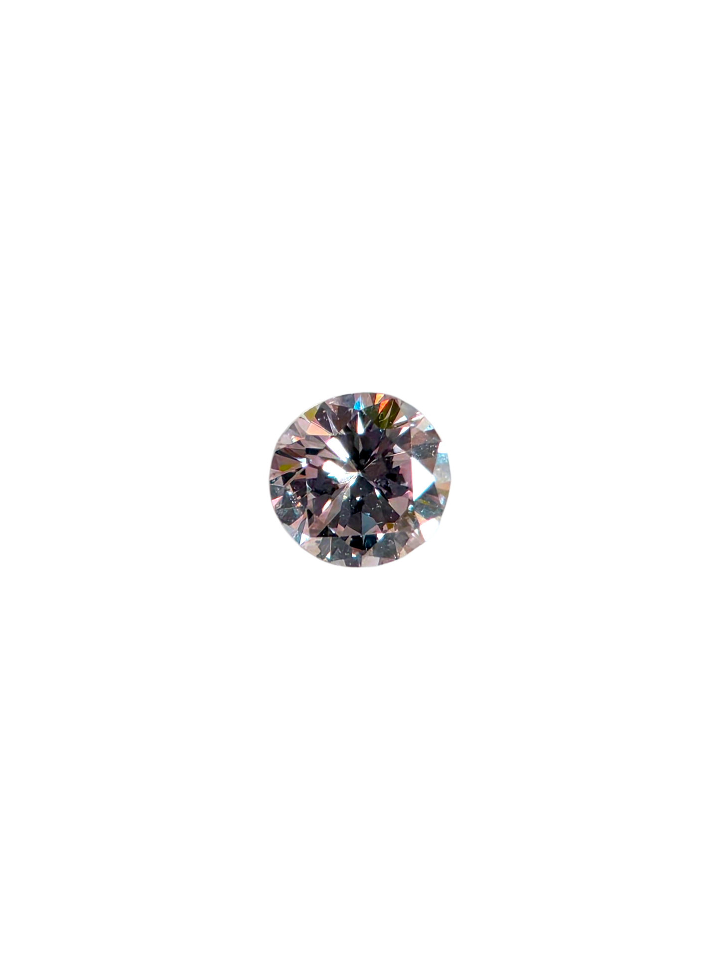 Natural 0.139 cts. Very Light Pink VS2 Round Brilliant Diamond Loose Stone - Certified - LS48