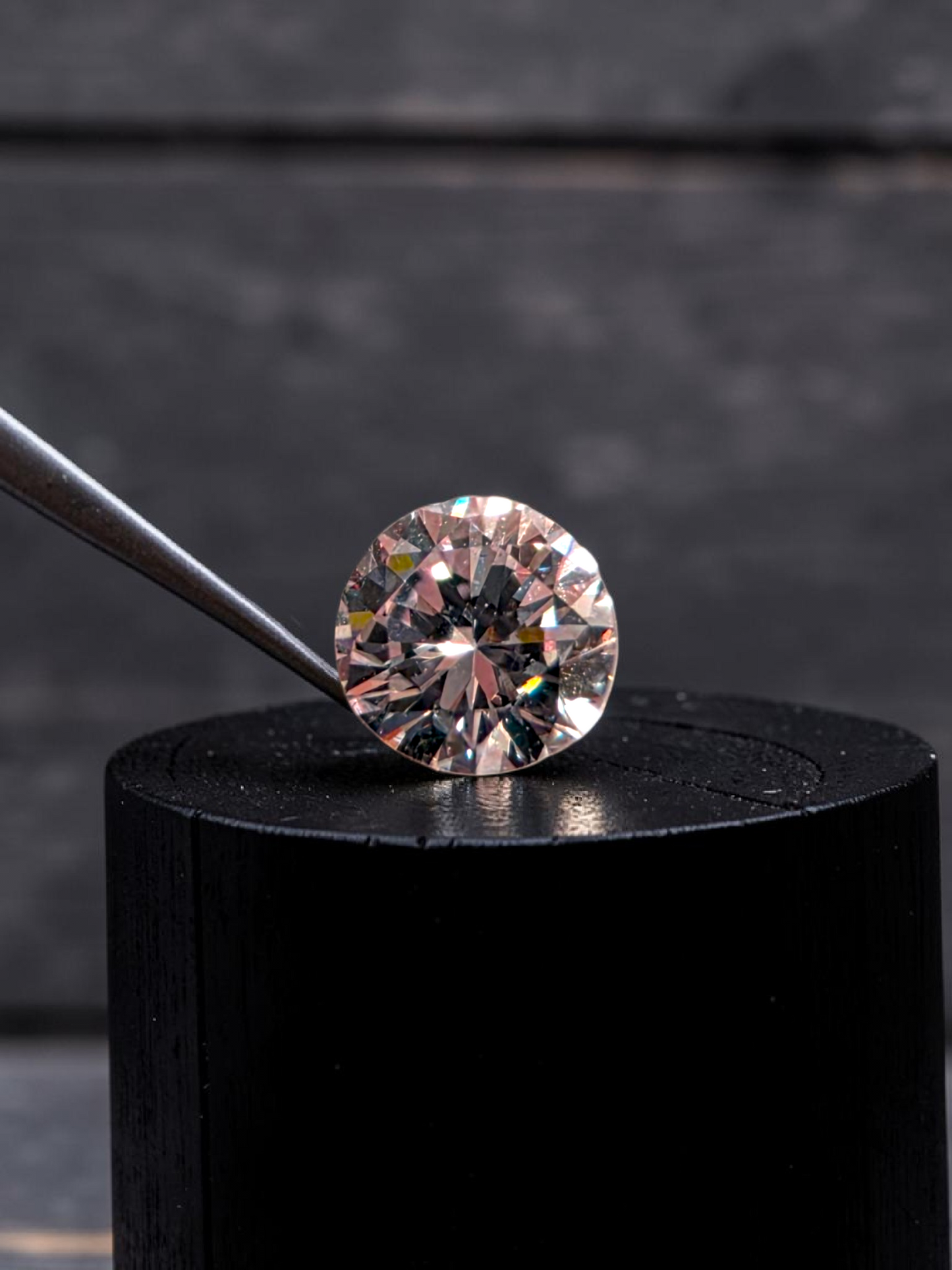 Natural 0.139 cts. Very Light Pink VS2 Round Brilliant Diamond Loose Stone - Certified - LS48