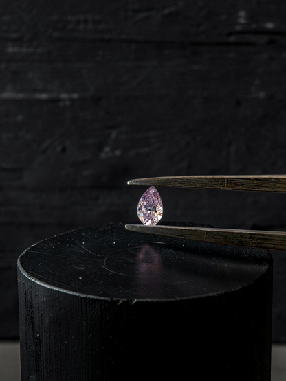 Natural 0.101 cts. Fancy Light Pink VVS2 Pear Shape Diamond Loose Stone - Certified - LS49
