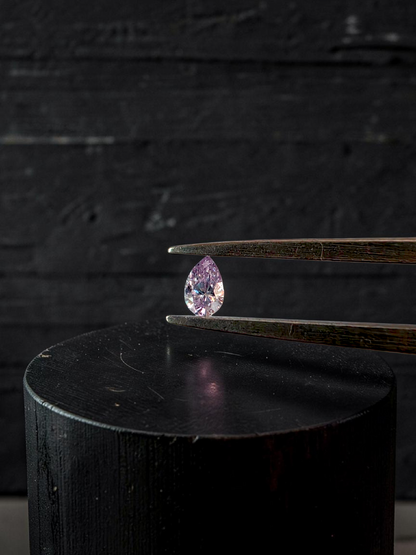 Natural 0.101 cts. Fancy Light Pink VVS2 Pear Shape Diamond Loose Stone - Certified - LS49