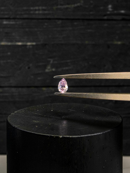 Natural 0.101 cts. Fancy Light Pink VVS2 Pear Shape Diamond Loose Stone - Certified - LS49