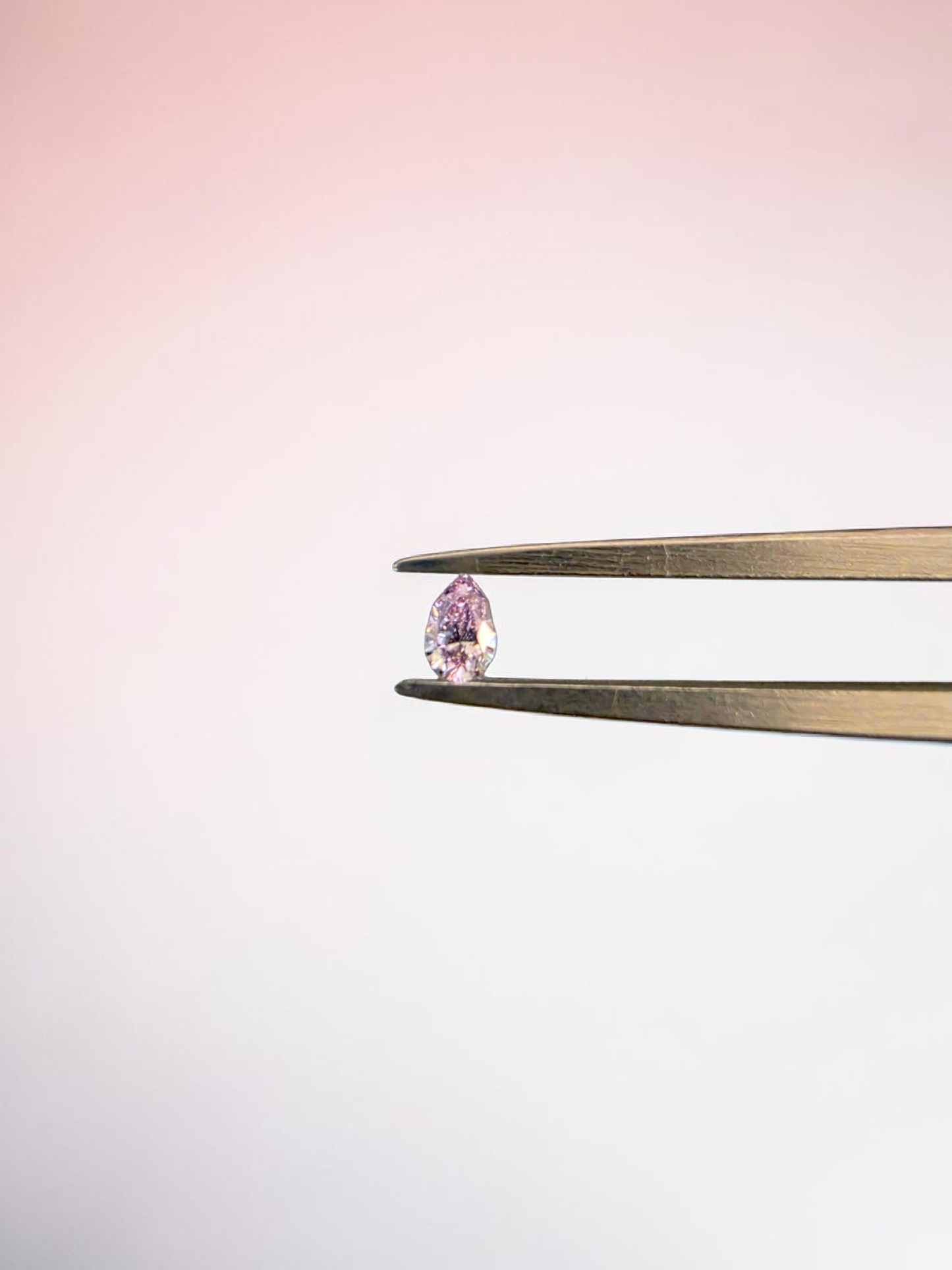 Natural 0.101 cts. Fancy Light Pink VVS2 Pear Shape Diamond Loose Stone - Certified - LS49