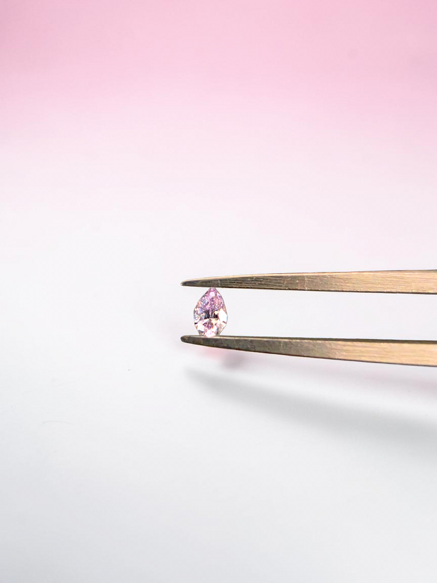 Natural 0.101 cts. Fancy Light Pink VVS2 Pear Shape Diamond Loose Stone - Certified - LS49