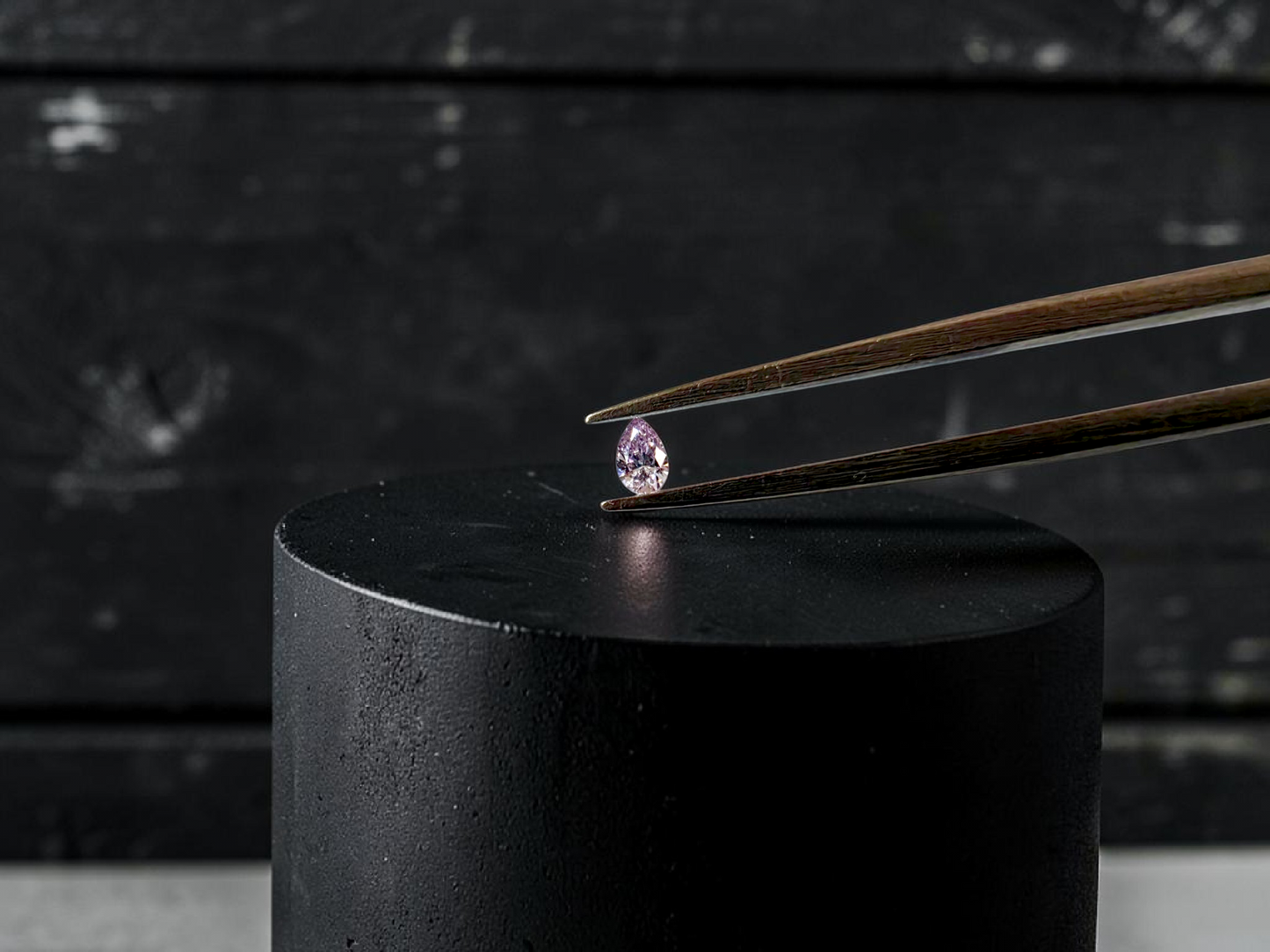 Natural 0.101 cts. Fancy Light Pink VVS2 Pear Shape Diamond Loose Stone - Certified - LS49