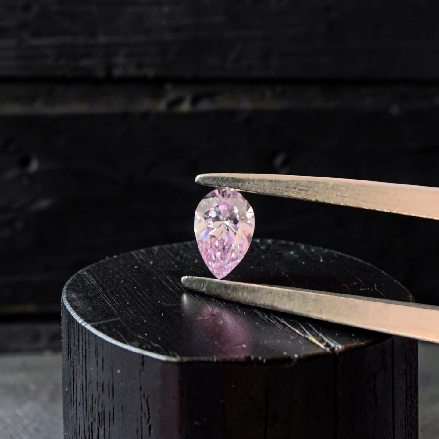Natural 0.101 cts. Fancy Light Pink VVS2 Pear Shape Diamond Loose Stone - Certified - LS49