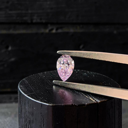 Natural 0.101 cts. Fancy Light Pink VVS2 Pear Shape Diamond Loose Stone - Certified - LS49