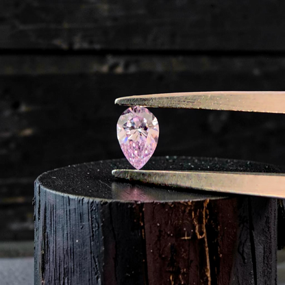 Natural 0.101 cts. Fancy Light Pink VVS2 Pear Shape Diamond Loose Stone - Certified - LS49