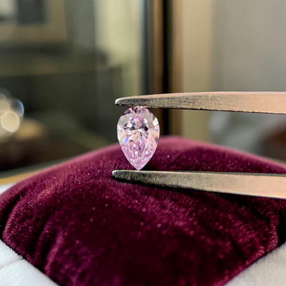 Natural 0.101 cts. Fancy Light Pink VVS2 Pear Shape Diamond Loose Stone - Certified - LS49