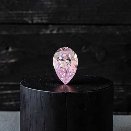 Natural 0.101 cts. Fancy Light Pink VVS2 Pear Shape Diamond Loose Stone - Certified - LS49