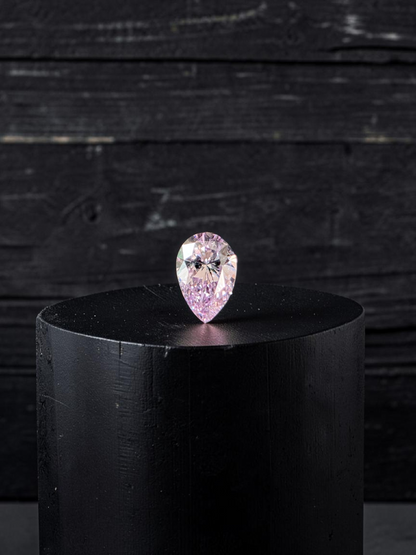 Natural 0.101 cts. Fancy Light Pink VVS2 Pear Shape Diamond Loose Stone - Certified - LS49