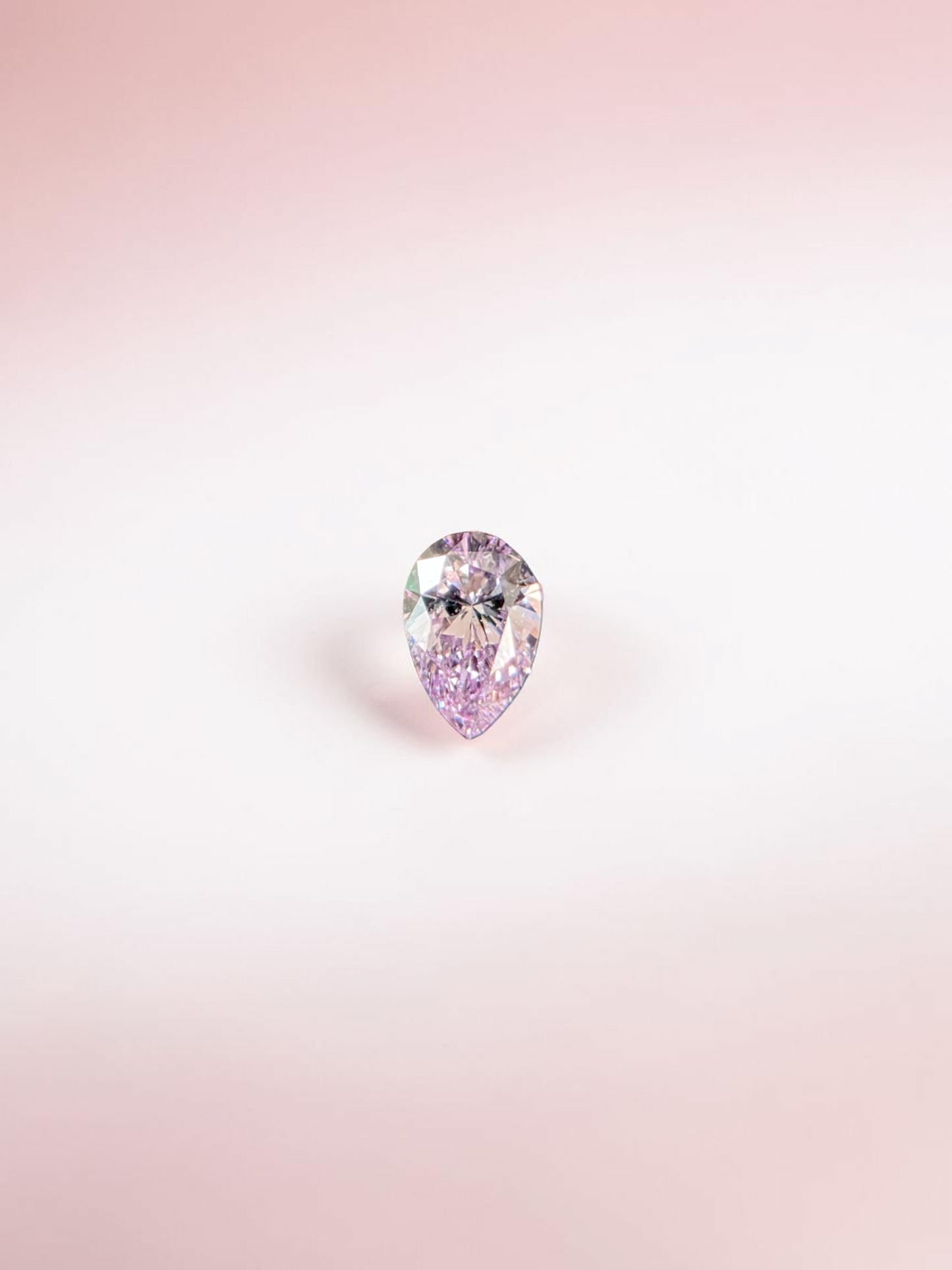 Natural 0.101 cts. Fancy Light Pink VVS2 Pear Shape Diamond Loose Stone - Certified - LS49