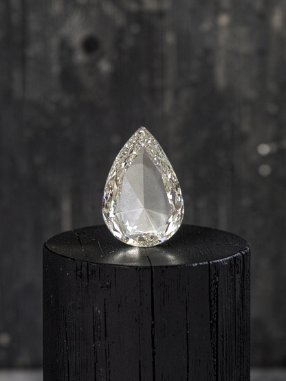 Natural 5.03 cts. J SI1 Gd Fr St. Pear (Rose Cut) Shaped Diamond Loose Stone - GIA Certified - LS52