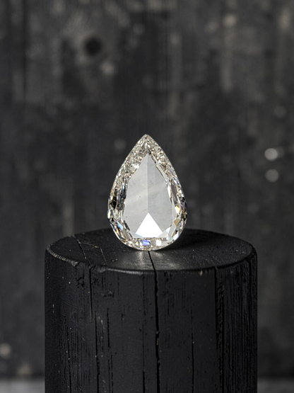 Natural 5.03 cts. J SI1 Gd Fr St. Pear (Rose Cut) Shaped Diamond Loose Stone - GIA Certified - LS52