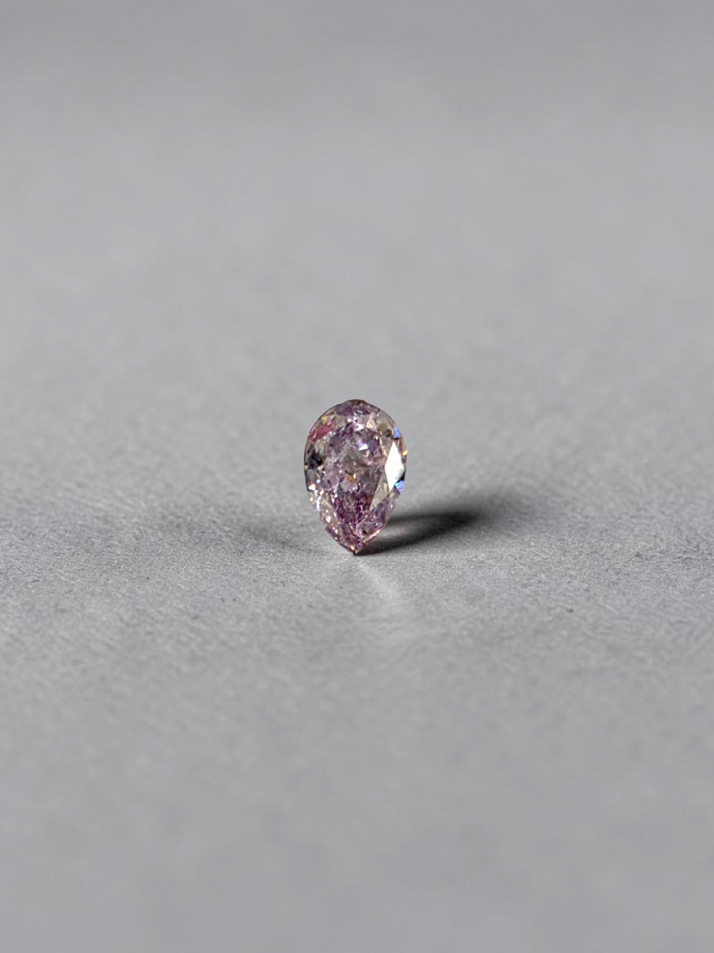Natural 0.28 cts. Fancy Pink-Purple I1 Vg Gd N Pear Shape Diamond Loose Stone - GIA Certified - LS54