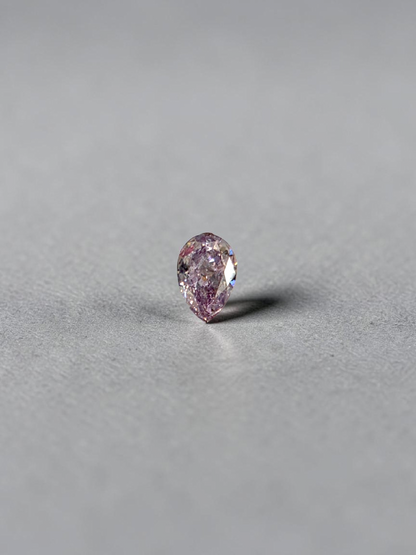 Natural 0.28 cts. Fancy Pink-Purple I1 Vg Gd N Pear Shape Diamond Loose Stone - GIA Certified - LS54