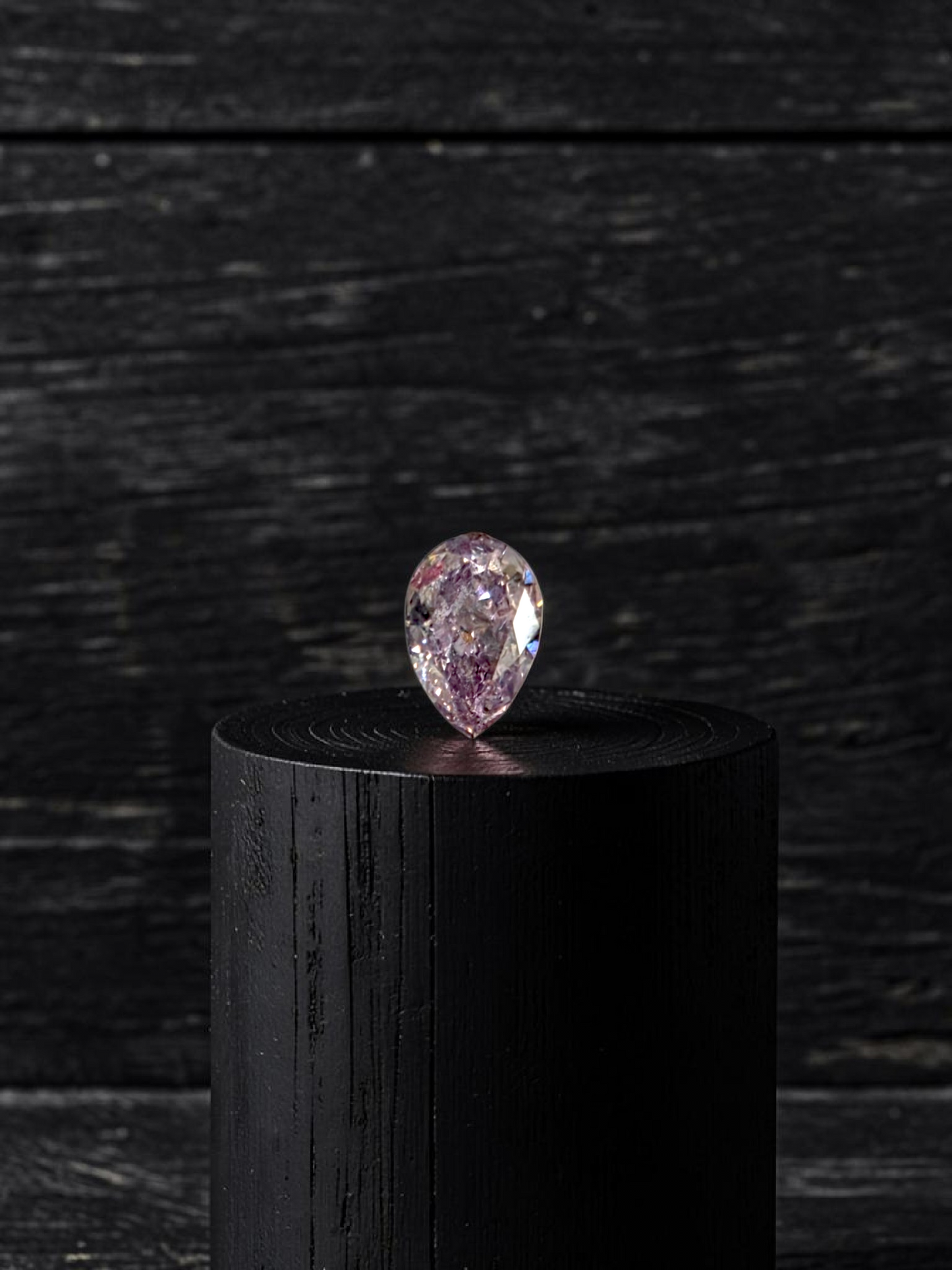 Natural 0.28 cts. Fancy Pink-Purple I1 Vg Gd N Pear Shape Diamond Loose Stone - GIA Certified - LS54