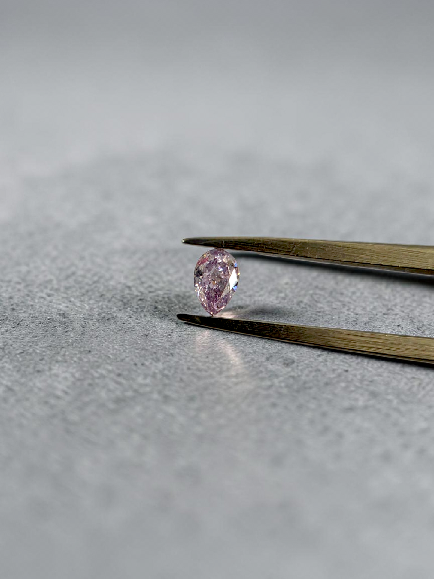 Natural 0.28 cts. Fancy Pink-Purple I1 Vg Gd N Pear Shape Diamond Loose Stone - GIA Certified - LS54