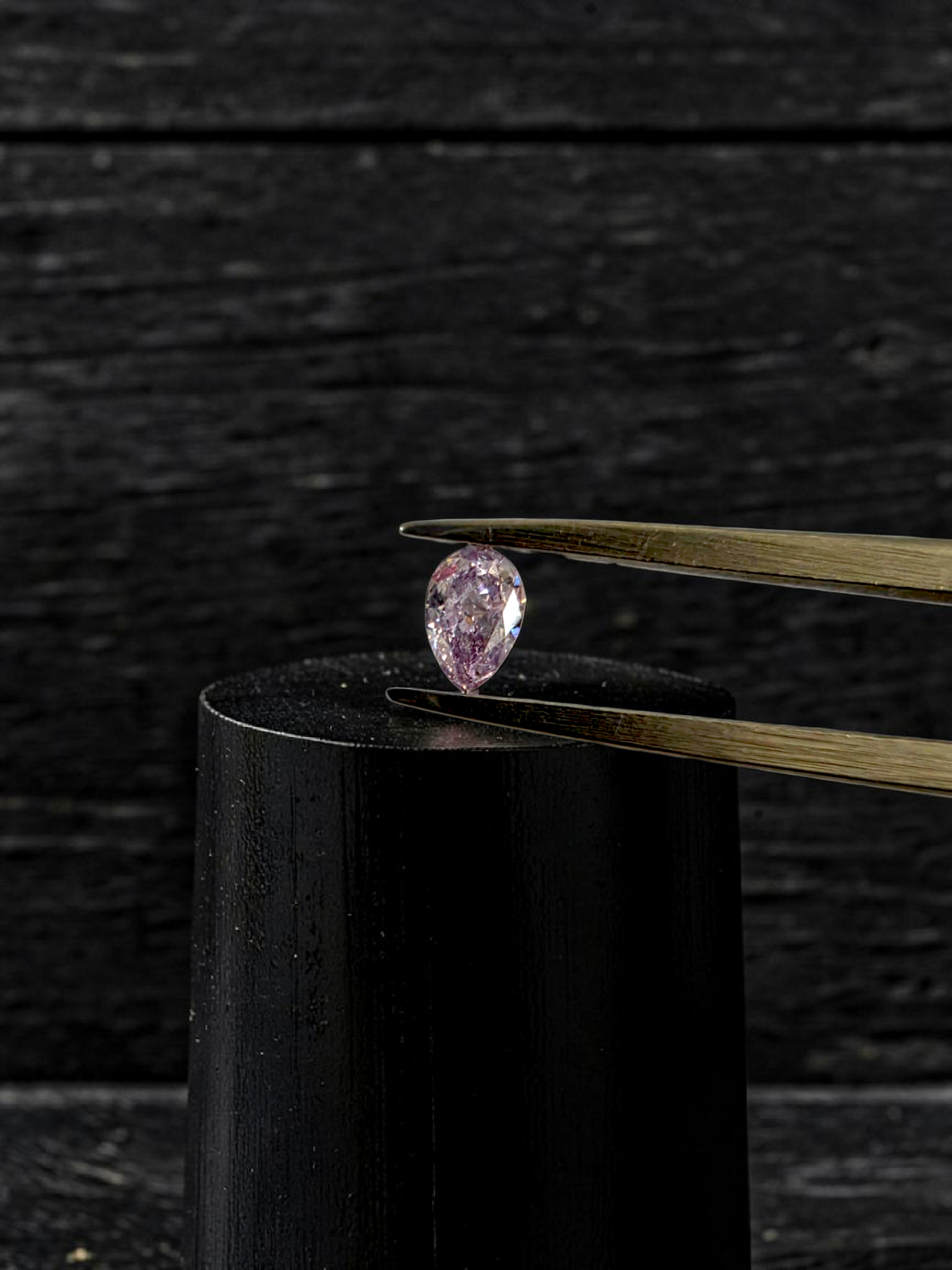 Natural 0.28 cts. Fancy Pink-Purple I1 Vg Gd N Pear Shape Diamond Loose Stone - GIA Certified - LS54