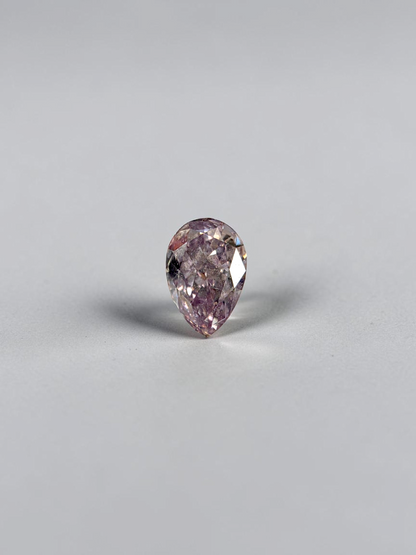 Natural 0.28 cts. Fancy Pink-Purple I1 Vg Gd N Pear Shape Diamond Loose Stone - GIA Certified - LS54
