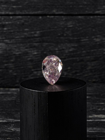 Natural 0.28 cts. Fancy Pink-Purple I1 Vg Gd N Pear Shape Diamond Loose Stone - GIA Certified - LS54