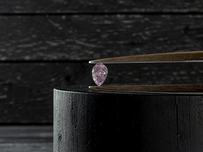 Natural 0.28 cts. Fancy Pink-Purple I1 Vg Gd N Pear Shape Diamond Loose Stone - GIA Certified - LS54