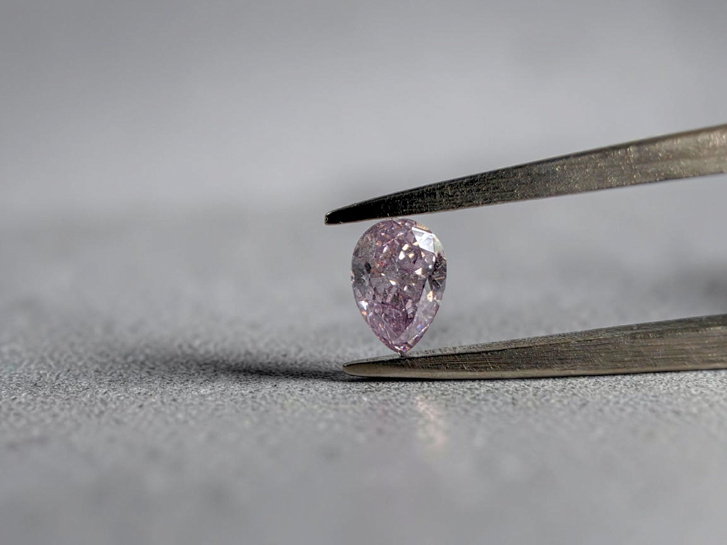 Natural 0.28 cts. Fancy Pink-Purple I1 Vg Gd N Pear Shape Diamond Loose Stone - GIA Certified - LS54