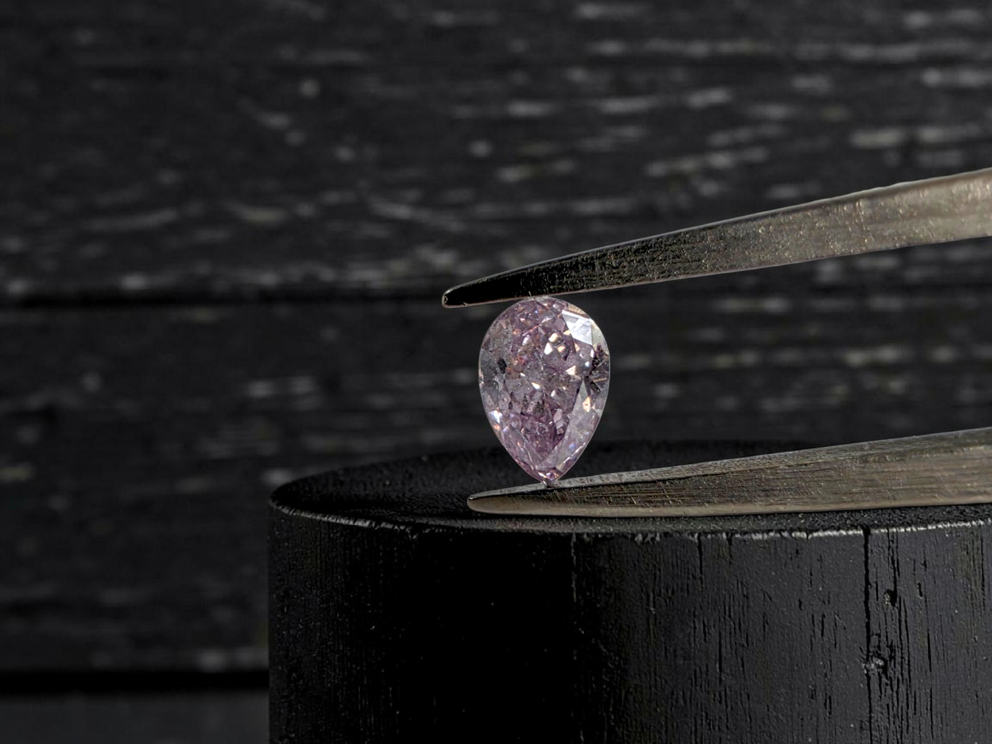 Natural 0.28 cts. Fancy Pink-Purple I1 Vg Gd N Pear Shape Diamond Loose Stone - GIA Certified - LS54