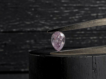 Natural 0.28 cts. Fancy Pink-Purple I1 Vg Gd N Pear Shape Diamond Loose Stone - GIA Certified - LS54