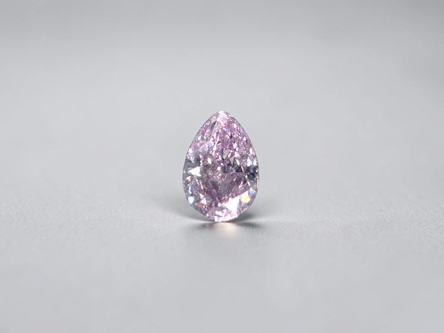 Natural 0.28 cts. Fancy Pink-Purple I1 Vg Gd N Pear Shape Diamond Loose Stone - GIA Certified - LS54