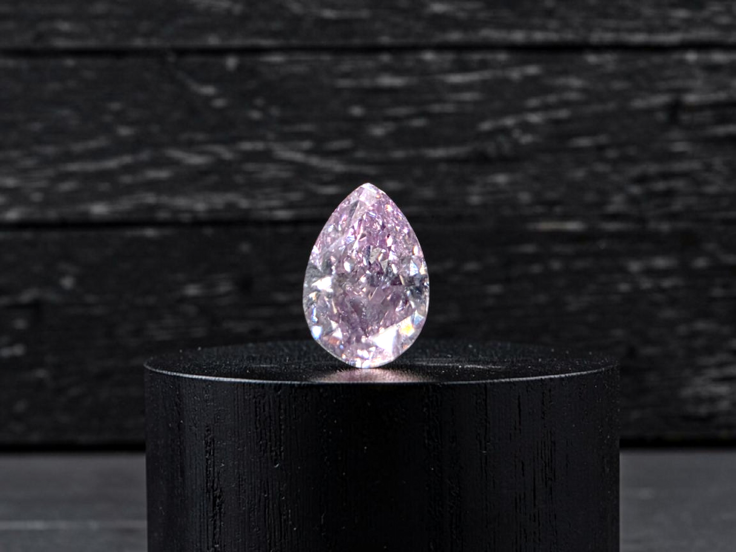 Natural 0.28 cts. Fancy Pink-Purple I1 Vg Gd N Pear Shape Diamond Loose Stone - GIA Certified - LS54