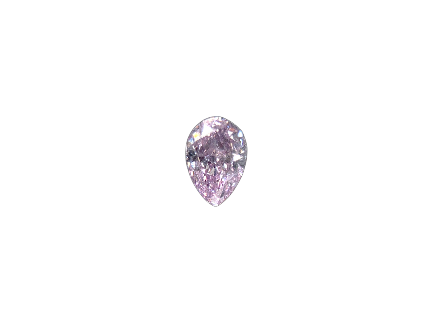 Natural 0.28 cts. Fancy Pink-Purple I1 Vg Gd N Pear Shape Diamond Loose Stone - GIA Certified - LS54