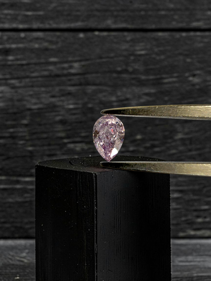 Natural 0.28 cts. Fancy Pink-Purple I1 Vg Gd N Pear Shape Diamond Loose Stone - GIA Certified - LS54