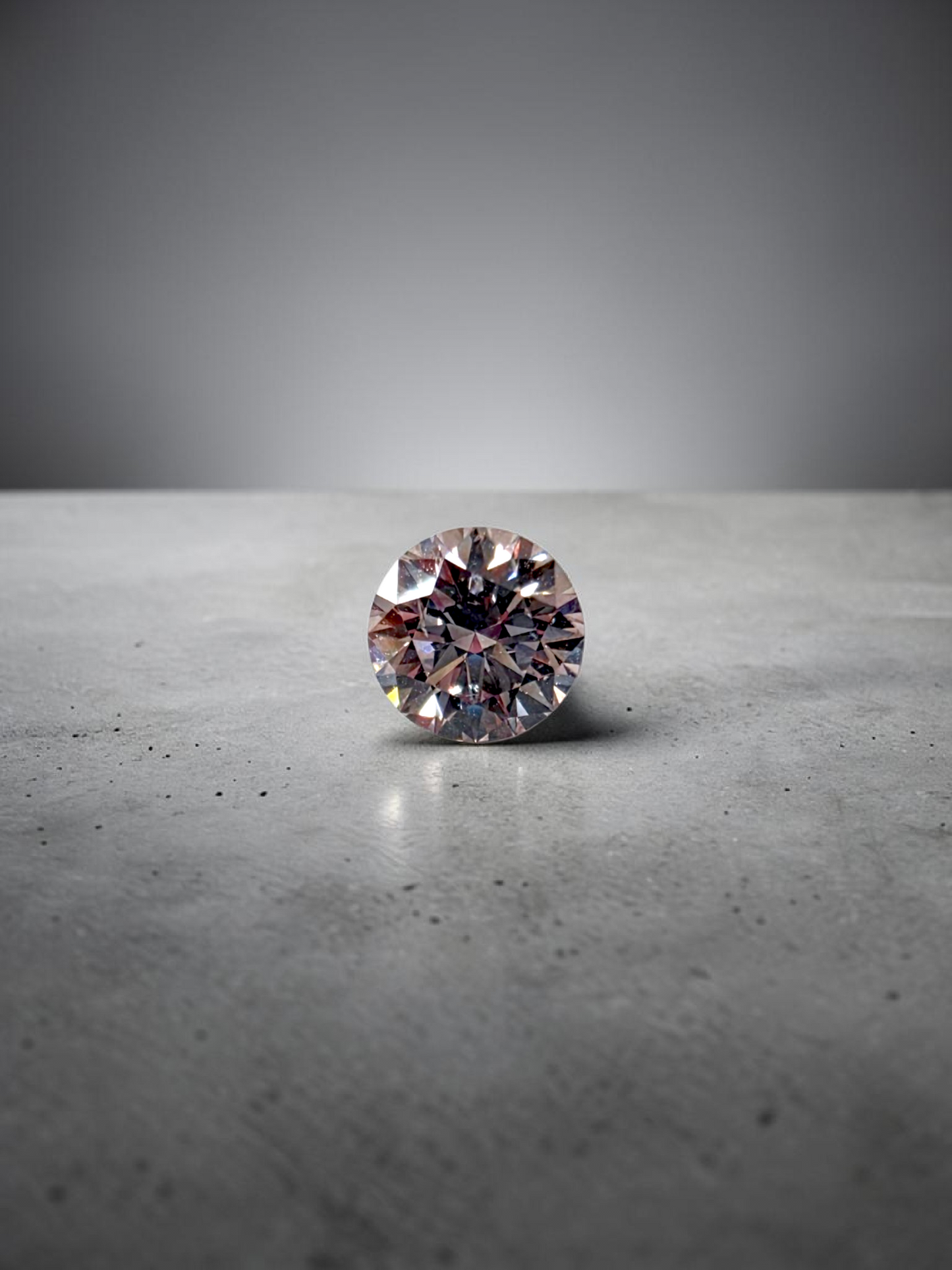 Natural 0.51 cts. Very Light Pink SI2 Vg Ex N Round Brilliant Diamond Loose Stone - GIA Certified - LS55