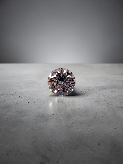 Natural 0.51 cts. Very Light Pink SI2 Vg Ex N Round Brilliant Diamond Loose Stone - GIA Certified - LS55