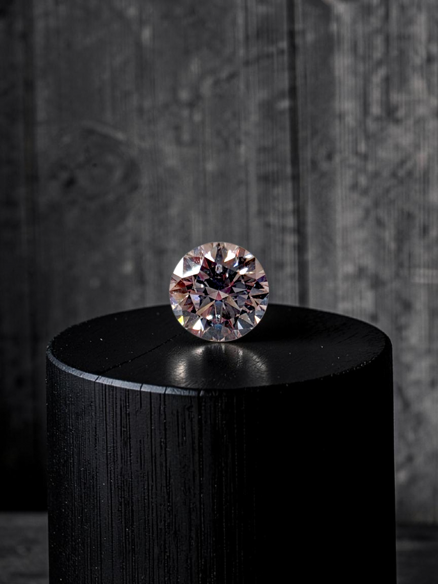 Natural 0.51 cts. Very Light Pink SI2 Vg Ex N Round Brilliant Diamond Loose Stone - GIA Certified - LS55