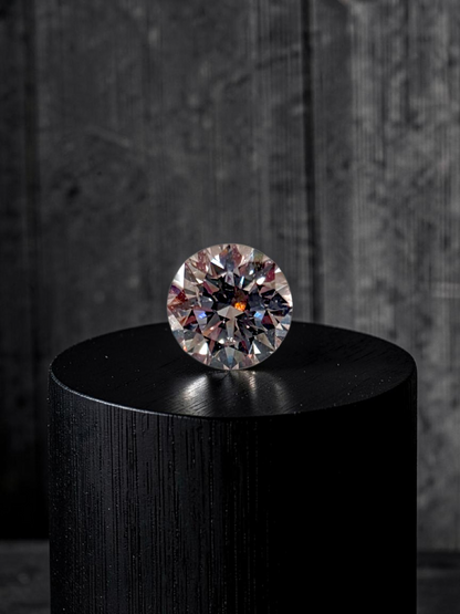 Natural 0.51 cts. Very Light Pink SI2 Vg Ex N Round Brilliant Diamond Loose Stone - GIA Certified - LS55