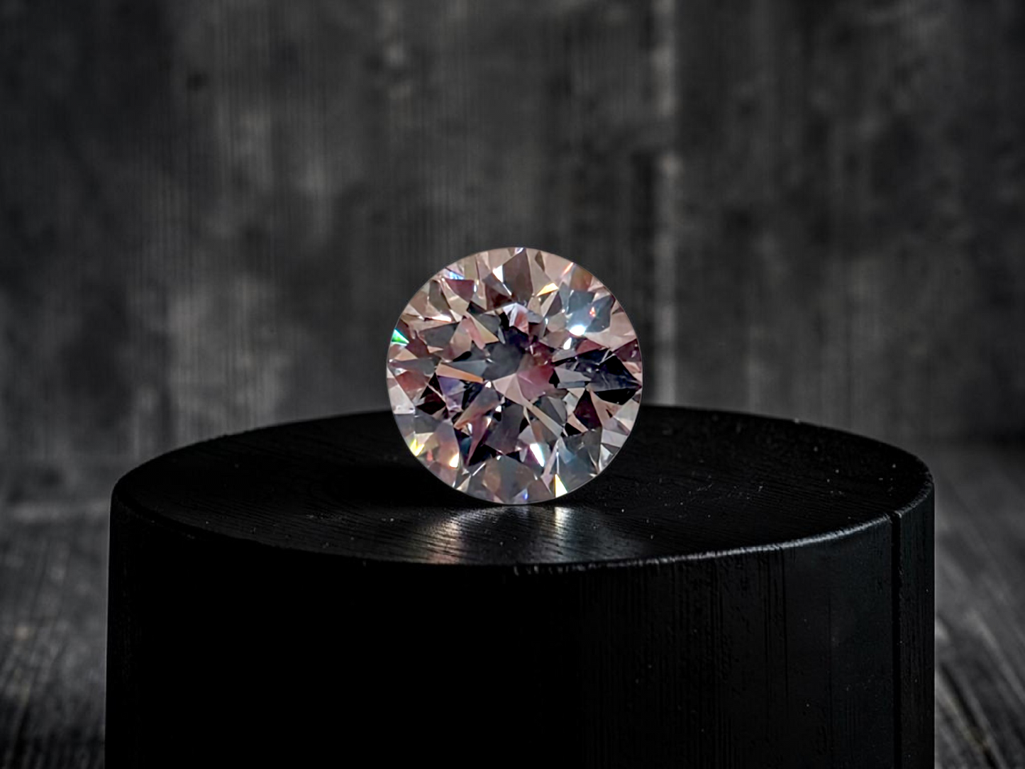 Natural 0.51 cts. Very Light Pink SI2 Vg Ex N Round Brilliant Diamond Loose Stone - GIA Certified - LS55