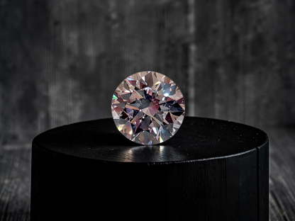 Natural 0.51 cts. Very Light Pink SI2 Vg Ex N Round Brilliant Diamond Loose Stone - GIA Certified - LS55