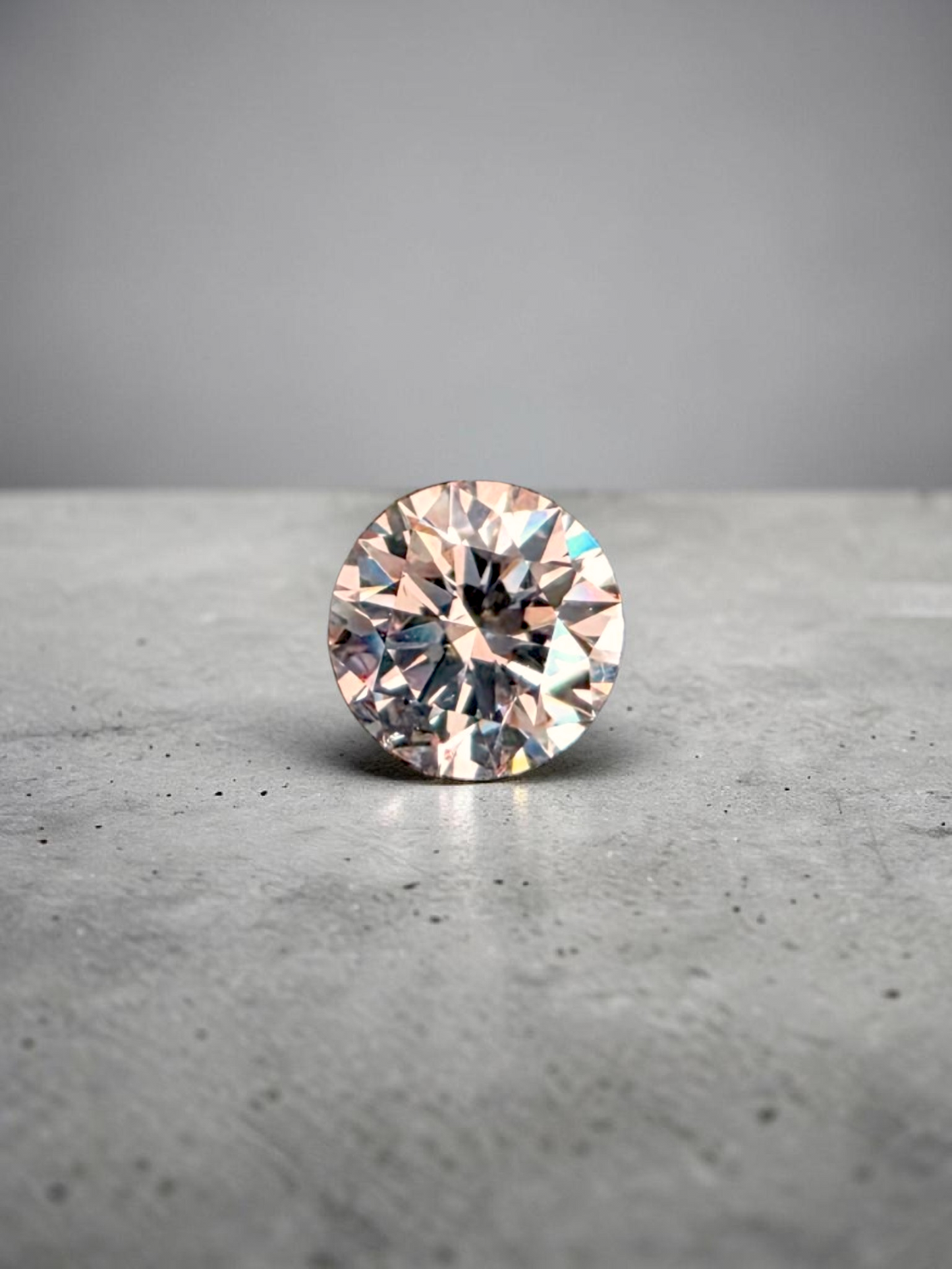 Natural 0.51 cts. Very Light Pink SI2 Vg Ex N Round Brilliant Diamond Loose Stone - GIA Certified - LS55