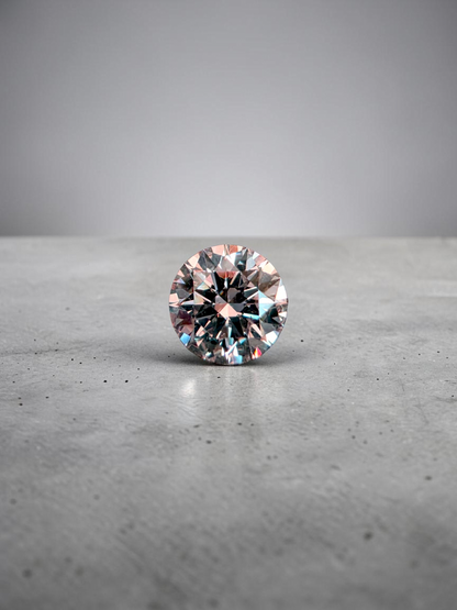 Natural 0.51 cts. Very Light Pink SI2 Vg Ex N Round Brilliant Diamond Loose Stone - GIA Certified - LS55