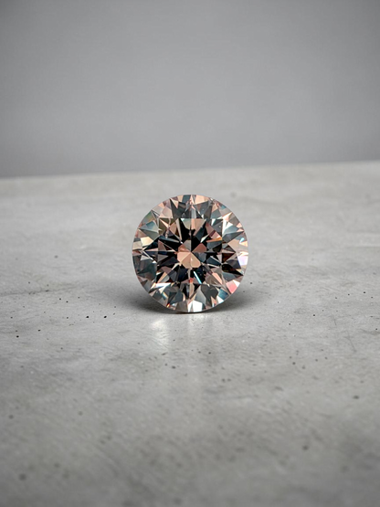 Natural 0.51 cts. Very Light Pink SI2 Vg Ex N Round Brilliant Diamond Loose Stone - GIA Certified - LS55