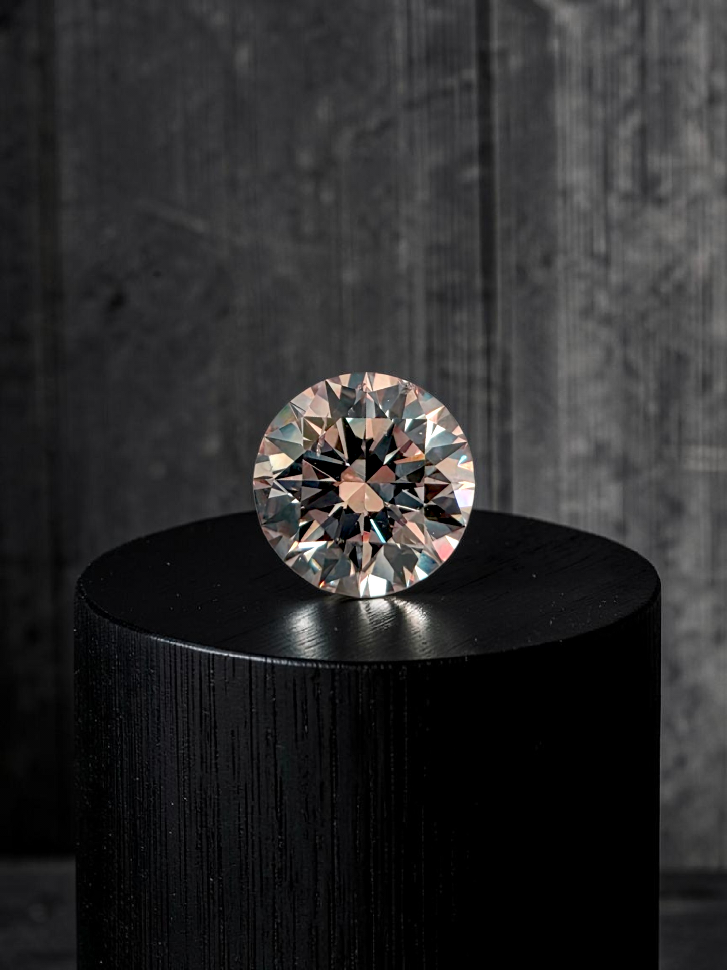 Natural 0.51 cts. Very Light Pink SI2 Vg Ex N Round Brilliant Diamond Loose Stone - GIA Certified - LS55