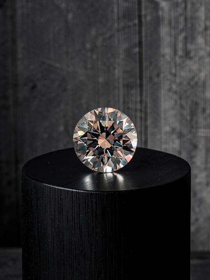 Natural 0.51 cts. Very Light Pink SI2 Vg Ex N Round Brilliant Diamond Loose Stone - GIA Certified - LS55