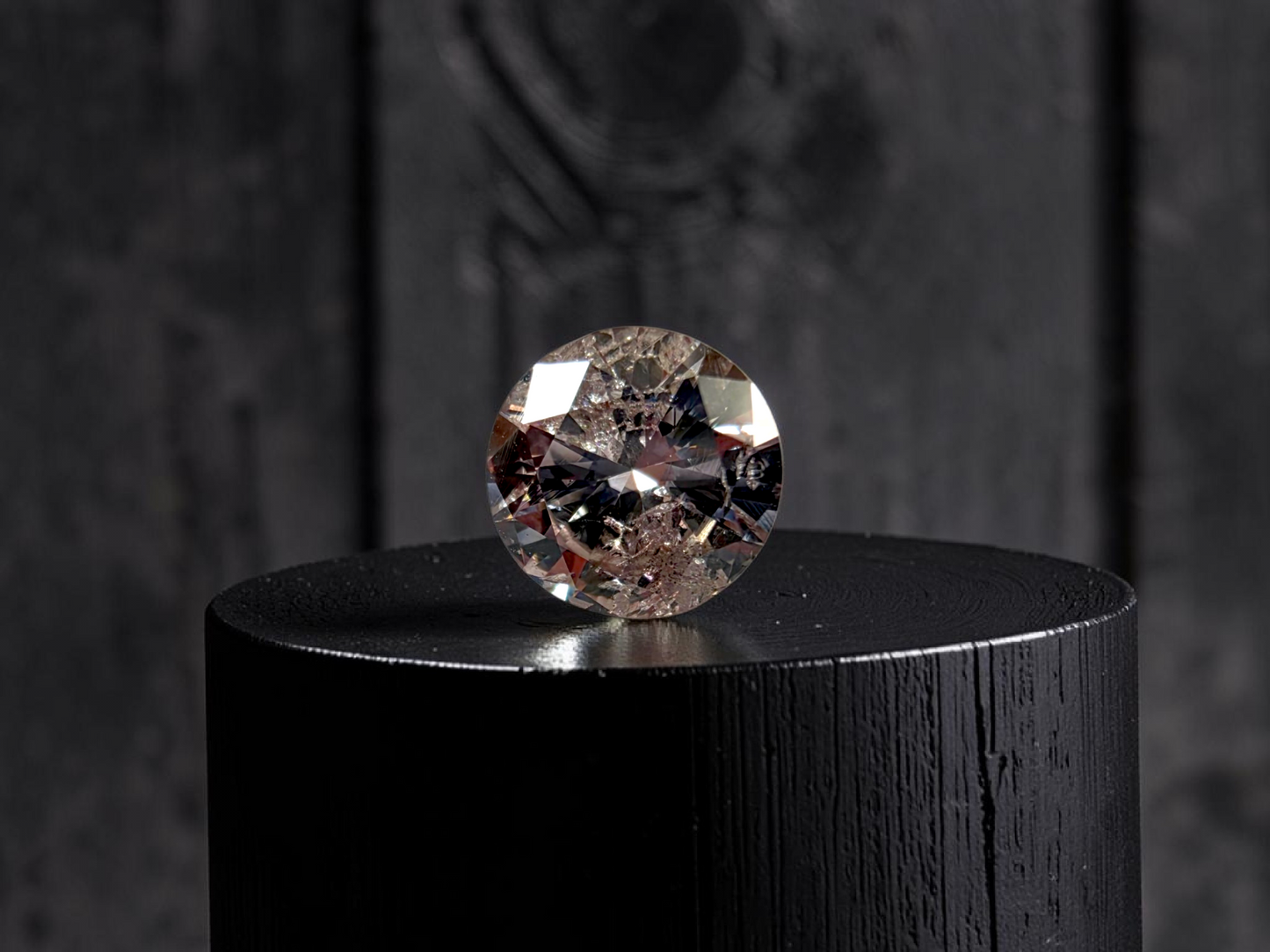 Natural 1.51 cts. Light Pinkish Brown Round Brilliant Diamond Loose Stone - GIA Certified - LS57