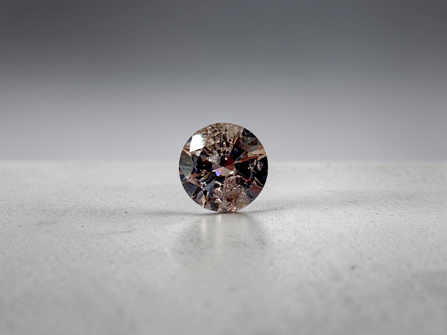 Natural 1.51 cts. Light Pinkish Brown Round Brilliant Diamond Loose Stone - GIA Certified - LS57