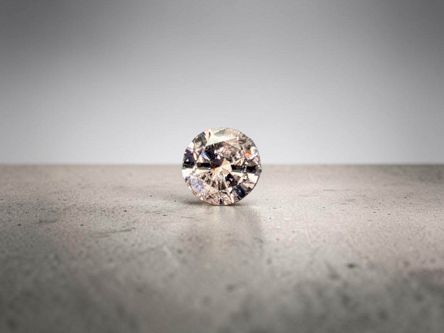 Natural 1.51 cts. Light Pinkish Brown Round Brilliant Diamond Loose Stone - GIA Certified - LS57