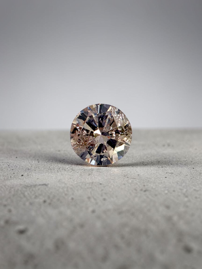 Natural 1.51 cts. Light Pinkish Brown Round Brilliant Diamond Loose Stone - GIA Certified - LS57