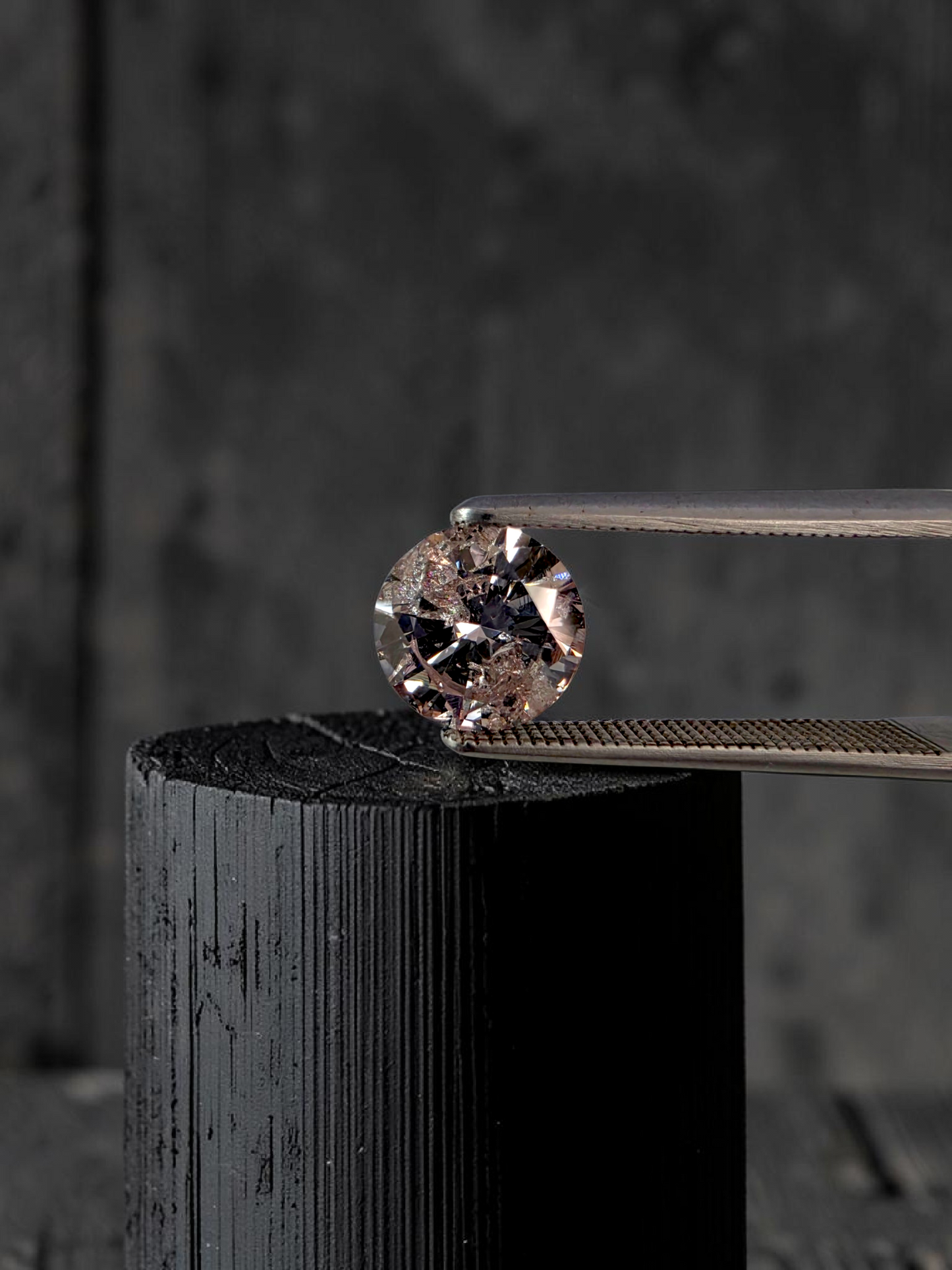 Natural 1.51 cts. Light Pinkish Brown Round Brilliant Diamond Loose Stone - GIA Certified - LS57
